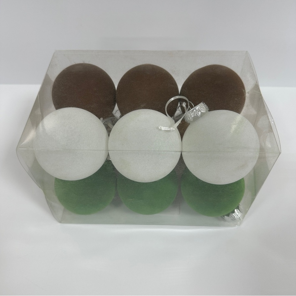 Christmas Ornaments with White Ribbon